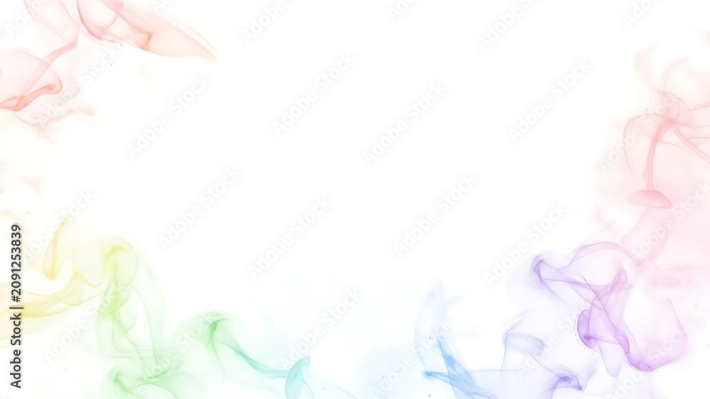Fototapeta premium Rainbow ink smoke swirl artistic background element
