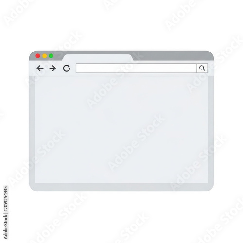 Simple web browser window interface icon