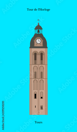 Tour de l'Horloge de Tours, France