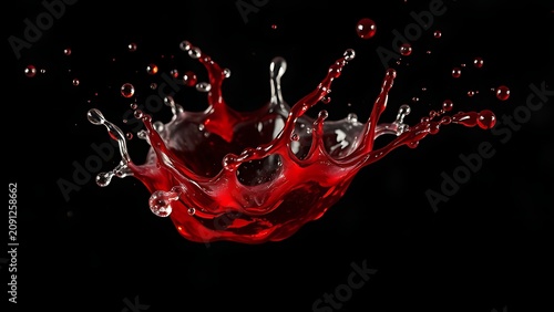 A dynamic splash of red and white wine droplets frozen in motion against a dark textured backdrop.