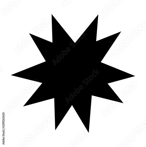 Black Star Icon Isolated on White Background Minimal Black and White Star Symbol for Decoration Award Holiday Design and Vector Illustration