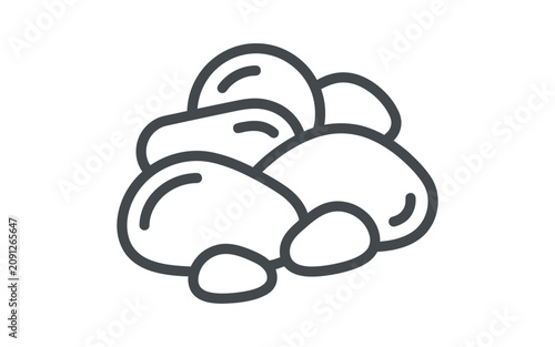 Canvas Print Pile of Stones Vector Icon