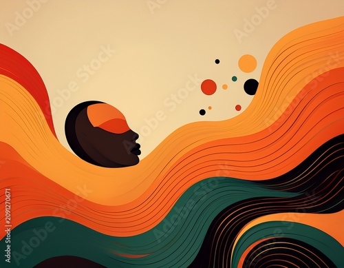 black history month minimalist backgrounds concept abstract shapes in warm hues create a modern minimalist design with a soft background