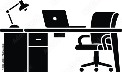 Tableau sur toile Minimalist freelance workspace setup showing modern laptop computer open on desk