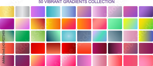Konstfotografi 50 vibrant fully editable gradients collection