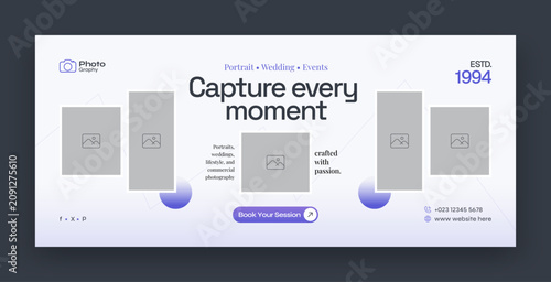 Modern Photography Studio Facebook Cover and Web Banner Template