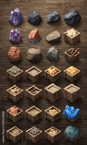 (RPG/Survival Style): Essential Crafting Materials & Resources Node 🪵💎