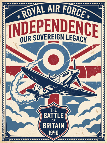 Photos Royal Air Force Independence Sovereign Legacy Retro Airplane Poster