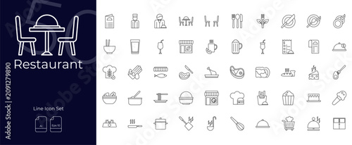 Fotografía Restaurant Line Icon