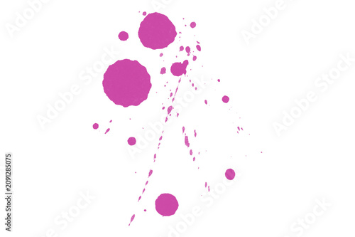 Abstract Splatter Paint Dots and Splatters on White Background Minimalist Art