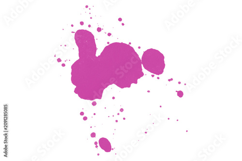 Abstract Splatter Ink Blot Art in Soft Pink and Purple Watercolor Style