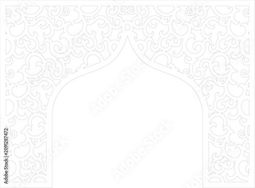 Premium CNC Laser Cut Decorative Panel with Geometric Floral Pattern Vector Design