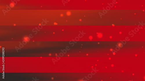 Abstract dark red background with horizontal stripes and glowing bokeh lights particle effects