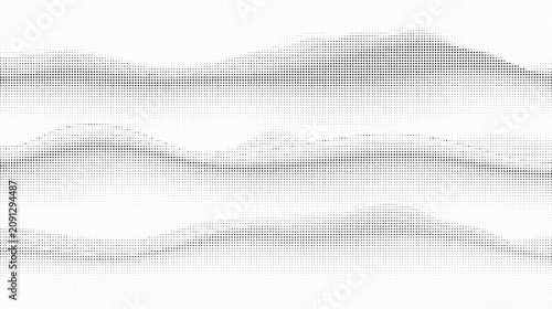 Fotografía Halftone pattern with varying dot density on white background