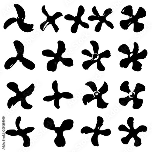 Photography Propellers set with 16 distinct designs arranged in a 4x4 grid on a white backgr
