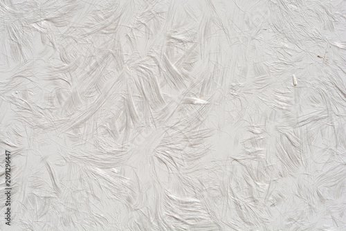 Bild auf Leinwand A detailed macro shot showing the fine glossy fiber strands embedded inside a white fiberglass reinforced plastic panel surface