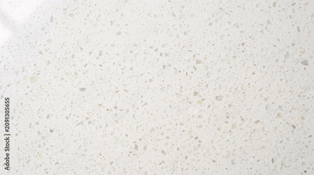 Naklejka premium Terrazzo Stone Pattern Background with White Cream Surface and Polished Decorative Chips