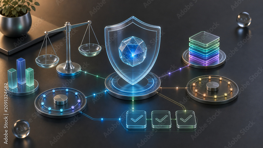 Fototapeta premium Ethical AI Marketing Governance and Responsible Data Strategy