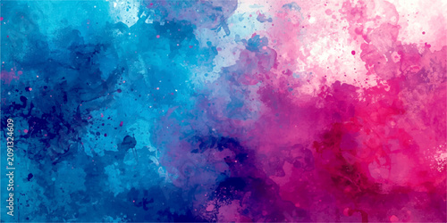 Abstract Colorful Watercolor Background with Vibrant Orange Blue Smoke Clouds and Grunge Texture Artistic Paint Pattern Wallpaper Design