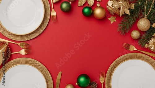 Setting a Festive Table With Decorative Items for a Gathering During the Holi...