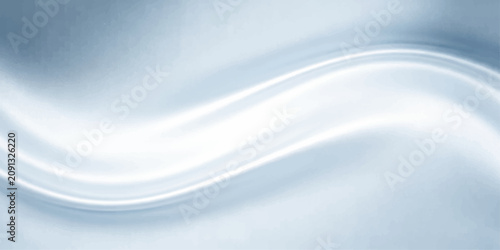 Photos Abstract Blue Silk Wave Background with Smooth Flowing Fabric Texture, Soft Liqu