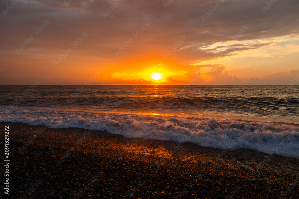 Fototapeta premium Amazing sunset over the Black Sea