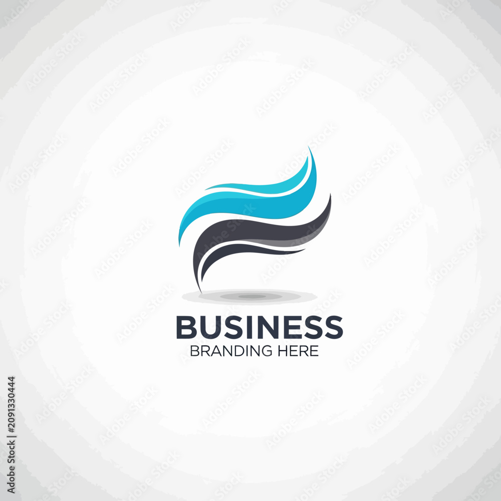 Fototapeta premium Modern Abstract Wave Logo For Business Branding And Identity