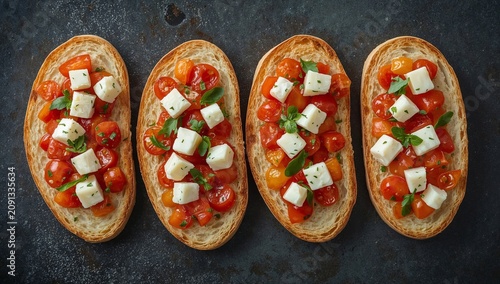 Fresh Vegetable Toast With Cheese on Brown Wooden Board During Bright Daylight
