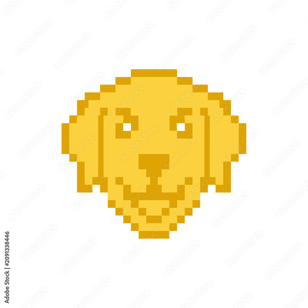 Fototapeta premium The Image Is A Pixelated Illustration Of A Lions Head The Lions Face Is In