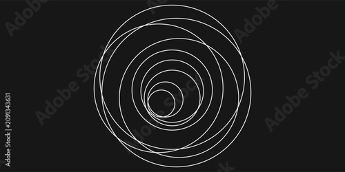 Canvastavla circular spiral sound wave concept logo vector design