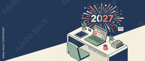 Back-to-School Digital Workspace Setup Guide Vector Illustration