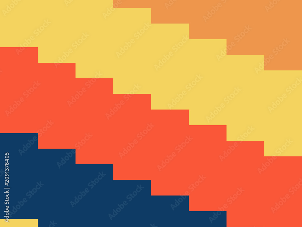 Fototapeta premium Diagonal Stair Blocks Contemporary Vector Background