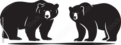 Foto silhouette of a bear