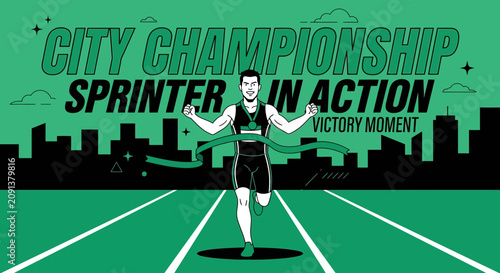 City Championship Sprinter Victory Moment Celebrating The Win
