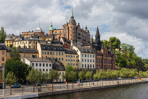 Photography Stockholm Soedermalm District Architecture and Summer Sunset Skyline, Sweden