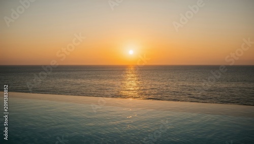 View From Infinity Pool Showing Sea and Sky During Clear Day