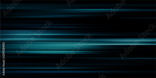 Φωτογραφία Abstract motion blur of teal streaks on a dark background, evoking a sense of speed and energy
