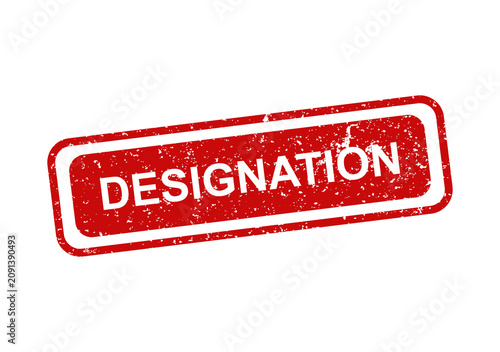 Quadro em tela Red rubber stamp with designation text illustration