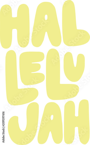 Quadro su tela Hallelujah svg