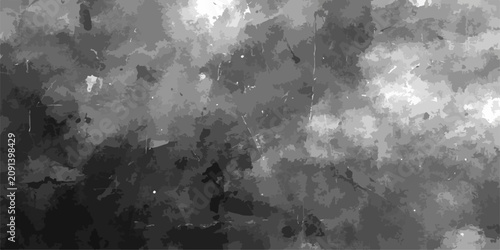 Fotografie Abstract Black Blue Grunge Paper Texture with Smoky Clouds Fog and Vintage Weath