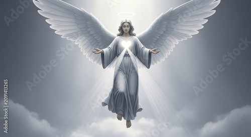 Angelic Figure with Outstretched Wings