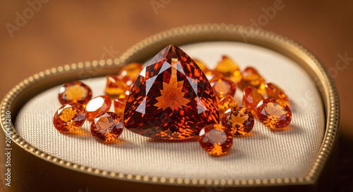 Close-Up of Assorted Gemstones in a Jewelry Tray