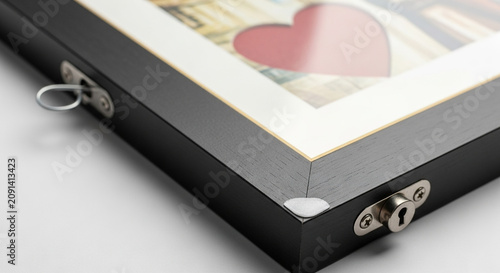 Artwork in a Modern Black Picture Frame with Hidden Clasp