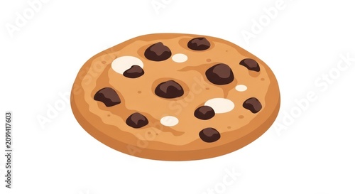 Chocolate chip cookie illustration.