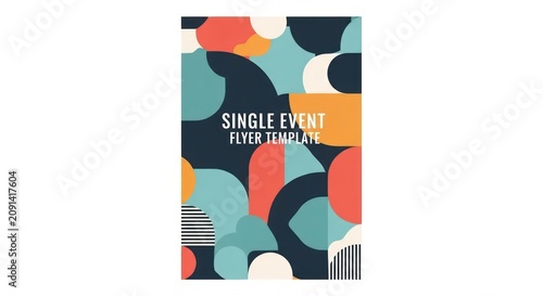 Colorful abstract geometric shapes background.