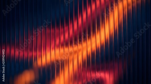 Abstract blurred light streaks with vibrant orange and red tones dynamic digital illustration