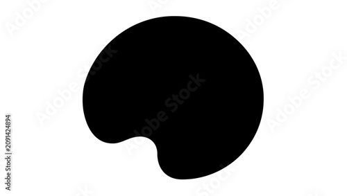 Clean flat vector line icon of a minimalist paint palette, ideal for art apps, creative workshops, design menus, or painting class materials.