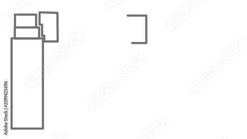 Minimal clean flat vector line icon featuring a glue stick, suited for craft tutorials, classroom materials, stationery shops, and office tools.