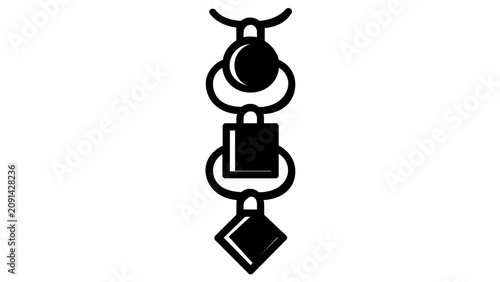 Clean flat vector line icon of a string light garland, useful for cafe menus, festive social posts, wedding stationery, and patio decor plans.