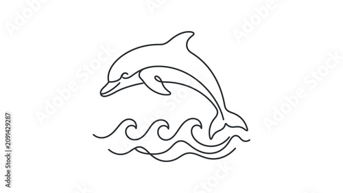 Photos Dolphins jumping out of water together.